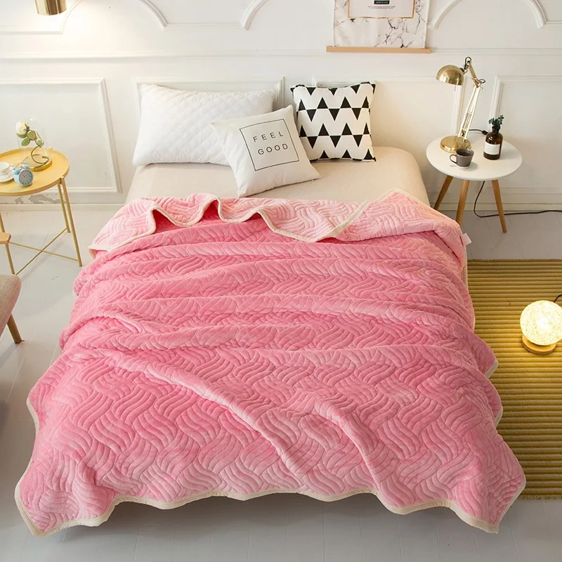 Лоскутное одеяло, уплотненное теплое покрывало на кровать, Двухслойное Флисовое одеяло 200*230 см, зимнее постельное белье, 3D постельное белье с оборками