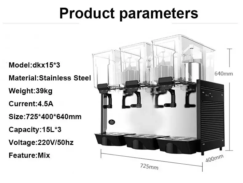 XEOLEO холодный напиток дозатор 3 * 15L танки тип смешивания сок автоматический дозатор напитков машина холодный напиток машина для кокс сок