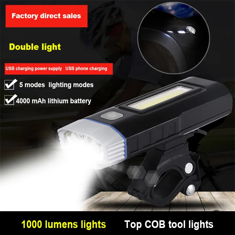 Discount WEST BIKING USB Rechargeable Bike Light Front Handlebar Sports Cycling Led Lights Battery Flashlight Torch Bicycle Headlights 2