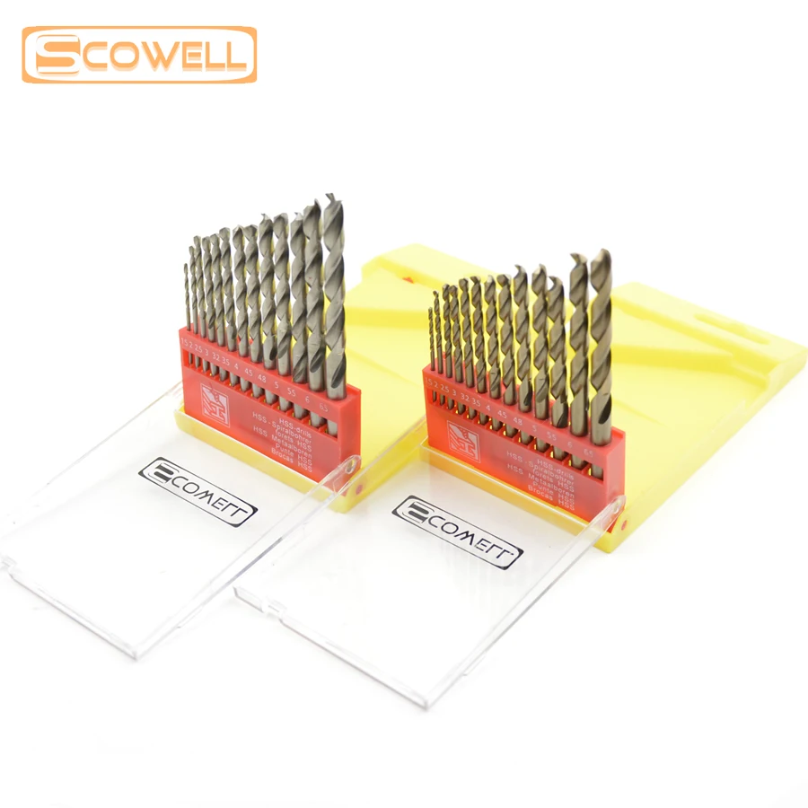 

30% Off 13 pcs HSS M2 Split drill bits set metal drilling HCO M35 Cobalt Drill Bit Metric 1-6.5m'm HSS jobber drill DIN338