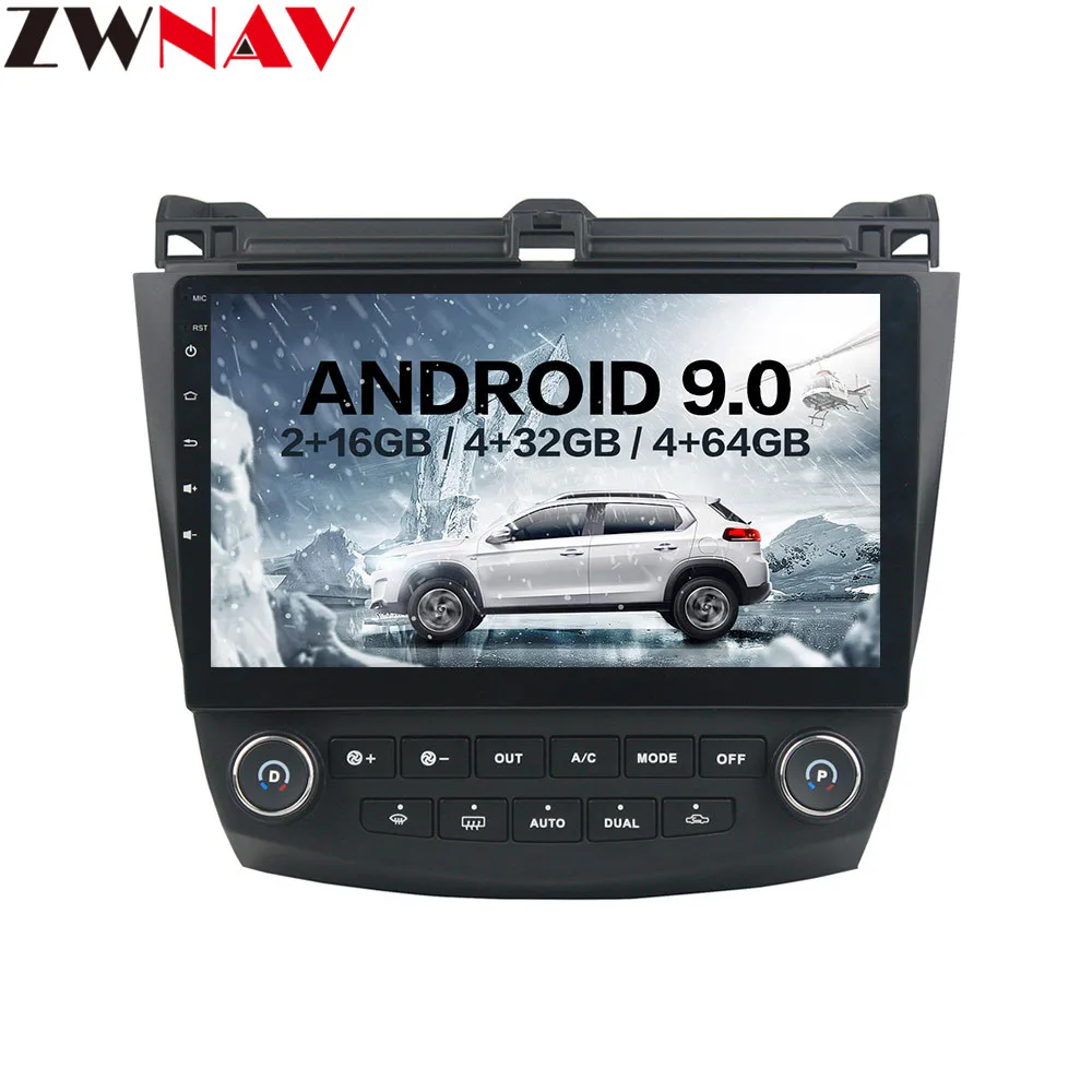 Flash Deal 10.1" Android 9 4+64G DSP Car DVD Player GPS navigation For HONDA ACCORD 7 2003-2007 head unit multimedia player tape recorder 1