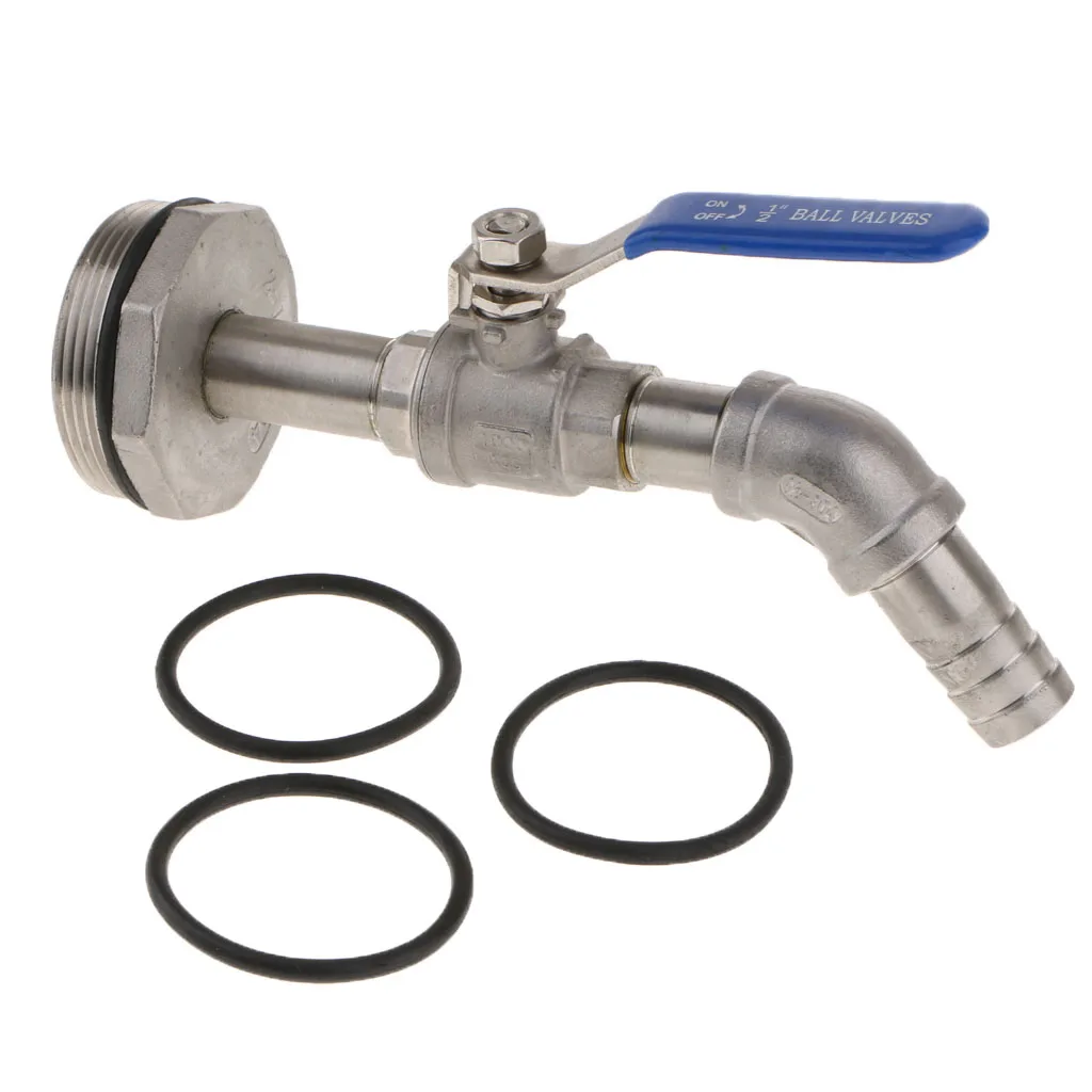 

20mm Caliber~ Heavy Duty 45 Degree Tilt Nozzl Full Port Ball Valve Oil Drum Adapter Barrel Valves Faucet for 200 Litre