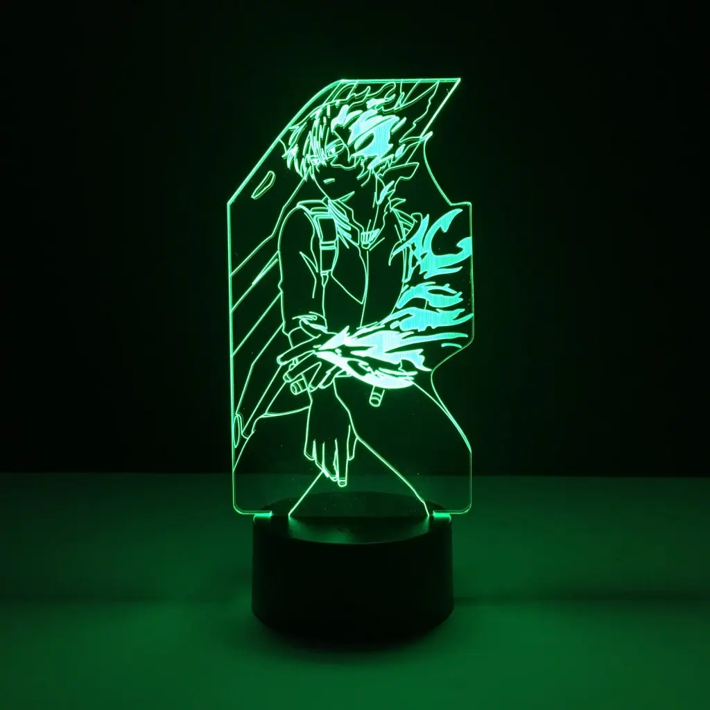 

Cool Kids Led Night Light Shoto Todoroki Figure Anime My Hero Academia Nightlight for Child Bedroom Decor Boys Led Night Lamp