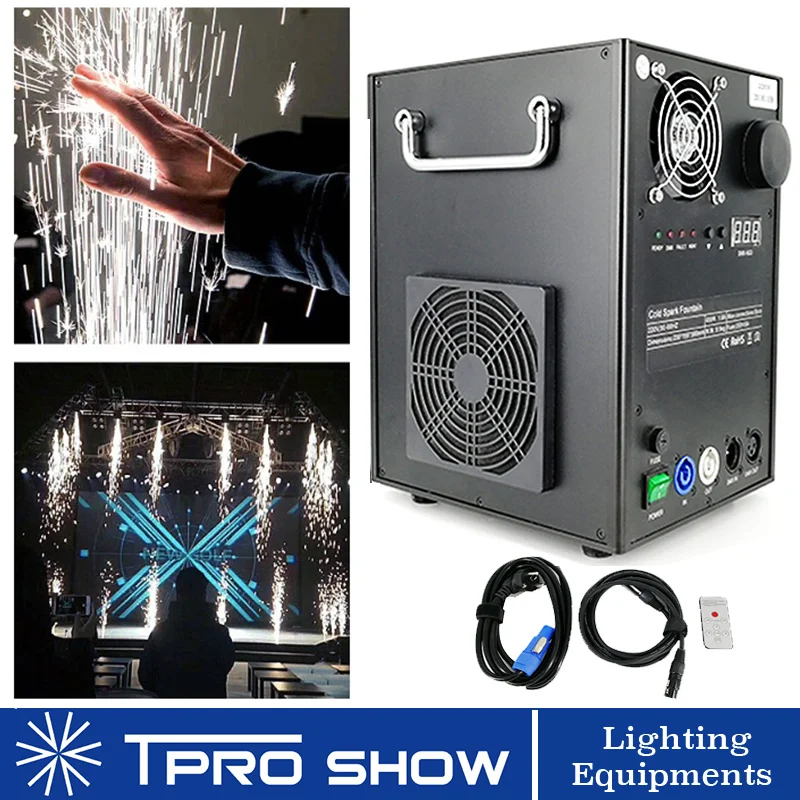 

Remote Fireworks Machine DMX Spark Fountain 400W Cold Pyrotechnics Effects for Wedding Event Show 600W Sparklers Coming Soon
