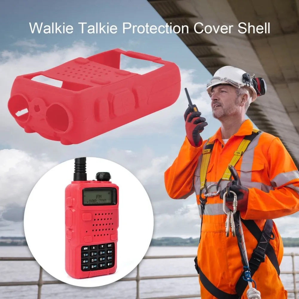 Силиконовая резиновая крышка чехол Walkie Talkie Защитная крышка оболочка для BAOFENG UV-5R двухстороннее радио F8+ UV 5R UV-5RE DM-5R