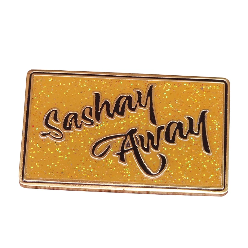 

Sashay away brooch gold glitter hard enamel pin Rupaul drag race statement badge fierce gift thought jewelry