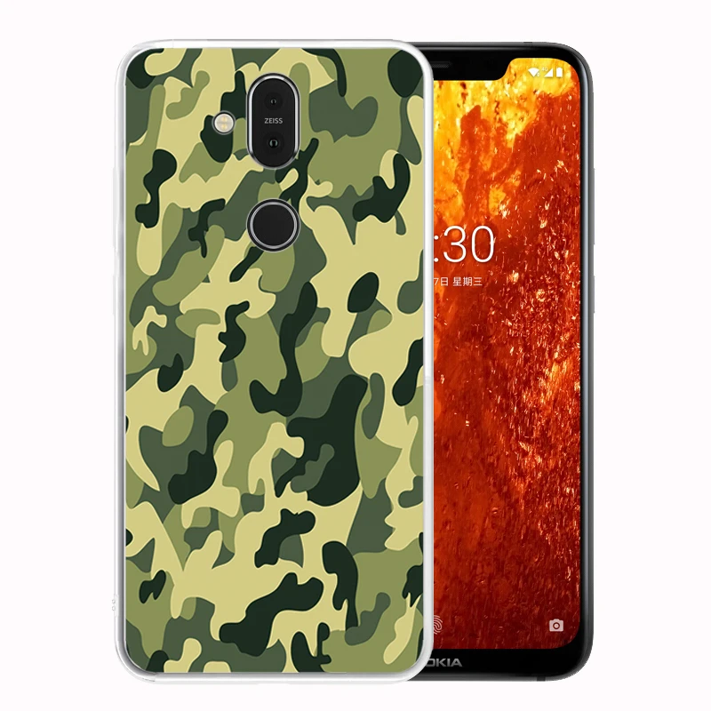

Soft Silicone Clear TPU Case for Nokia 7.2 6.2 6 2.2 X6 X7 8.1 7 Plus X5 9 PureView X71 Durable Camouflage Leopard Cover