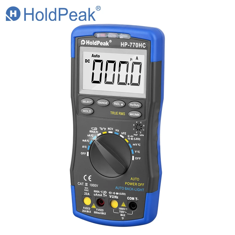 Multimetro Holdpeak Hp770hc True Rms Auto Ranging Digital Multimeter