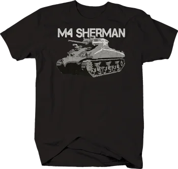 

M4 Sherman Military Tank Army Distressed T-Shirt Cool Fashion Tees for Men Size S-3xl