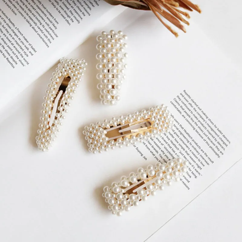 

Women Pearl Hairpins Barrette Hair Clips Hair Claws Headdress Headwear Hair Pins Hairs Accessories Styling Tools