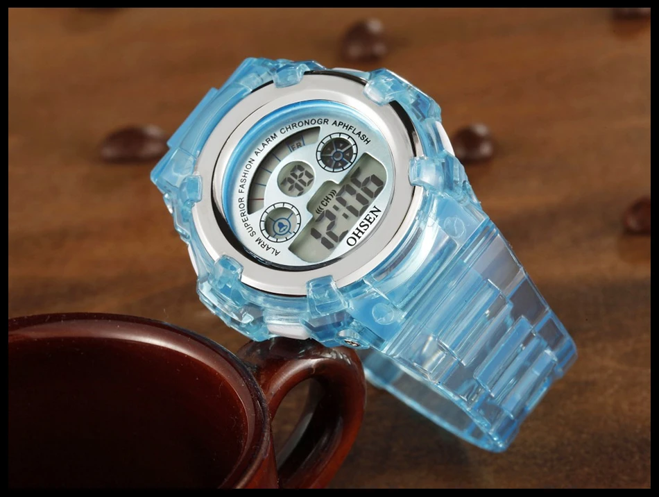 OHSEN Children Watch Fashion Casual Watches Quartz Wristwatches Waterproof Jelly Kids Clock boys Hours girls Students Wristwatch (24)
