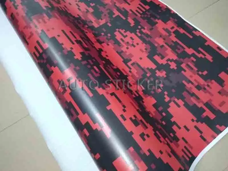red black digital camo vinyl car wrap 33