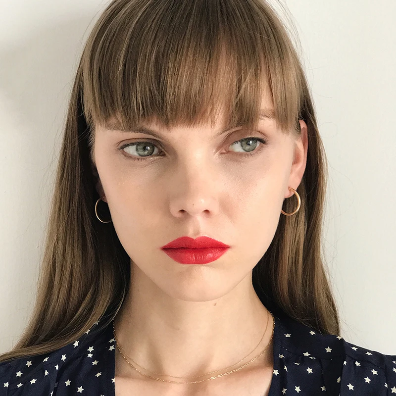 Peri'sBox Steampunk Gold Sliver Plated Round Hoop Earrings Statement Small Big Earrings Hoops Minimalist Earrings 13mm 18mm 25mm - Image 6