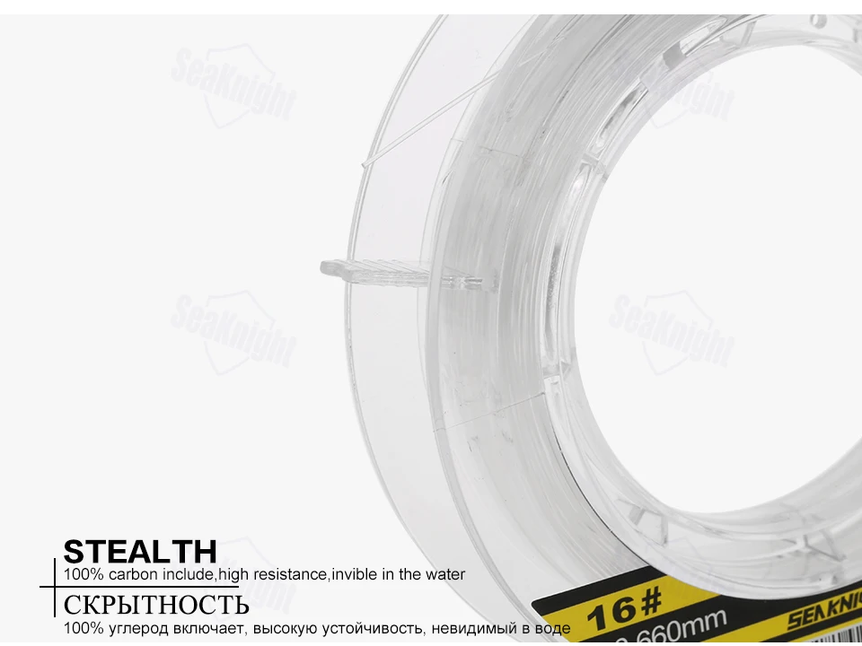 Linha de Fluorcarbono 100% de Material Linha de Pesca Fibra de Carbono 50 Seaknight m Japonês Fluorcarbono 60lb 70lb 80lb 100lb 7 Cheap Linhas de pesca