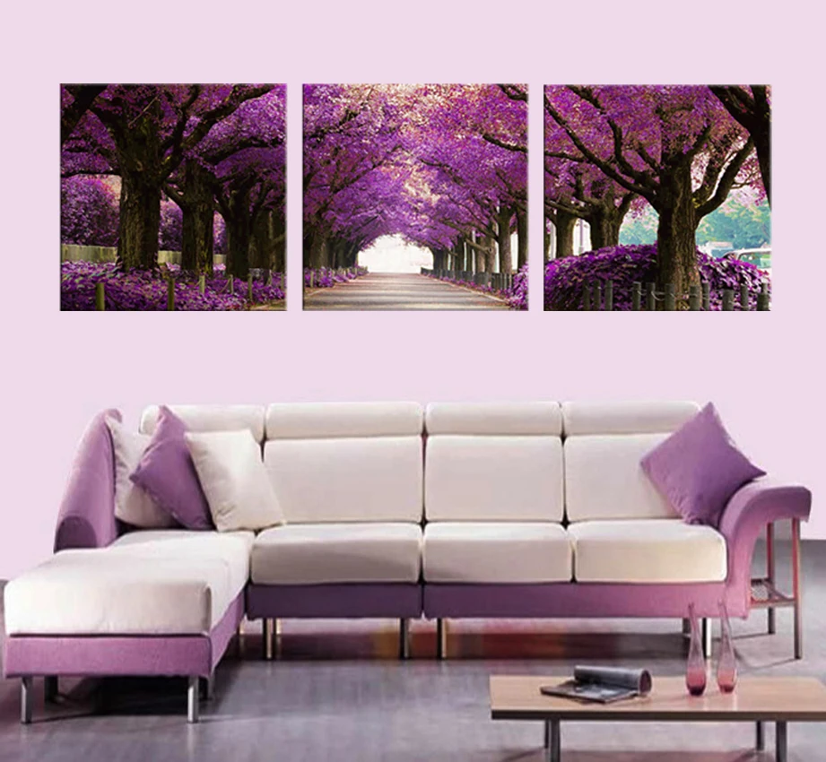 Online kaufen groÃhandel malerei schlafzimmer lila aus china ...
