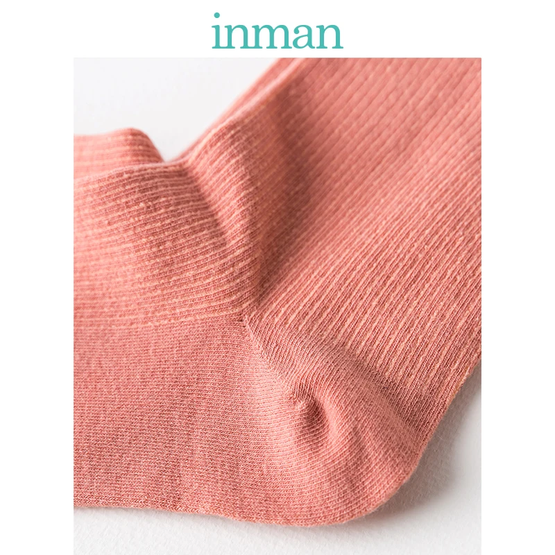 

INMAN Winter Autumn Solid Color Women Socks Three Pieces Suit