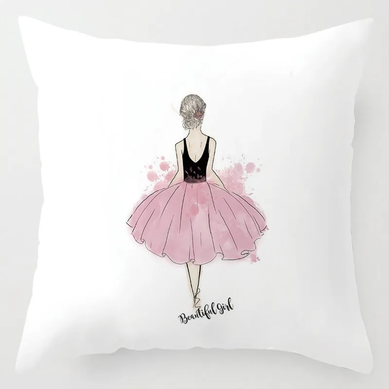 Cushion Covers 09 Nordic Стиль розовый подушки для девочек Чехлы для украшения "Русалка" Кролик "фламинго" наволочки с принтом набор постельных принадлежностей для дома подушки cojine - Цвет: Cushion Covers 09