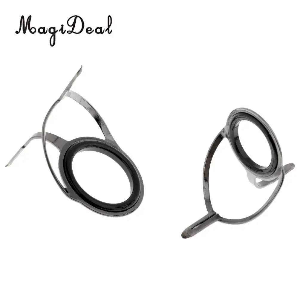 8pcs/set Fishing Rod Eye Ring 6# - 30# Double Leg Guides Line Rings for Spinning/Carp Rod