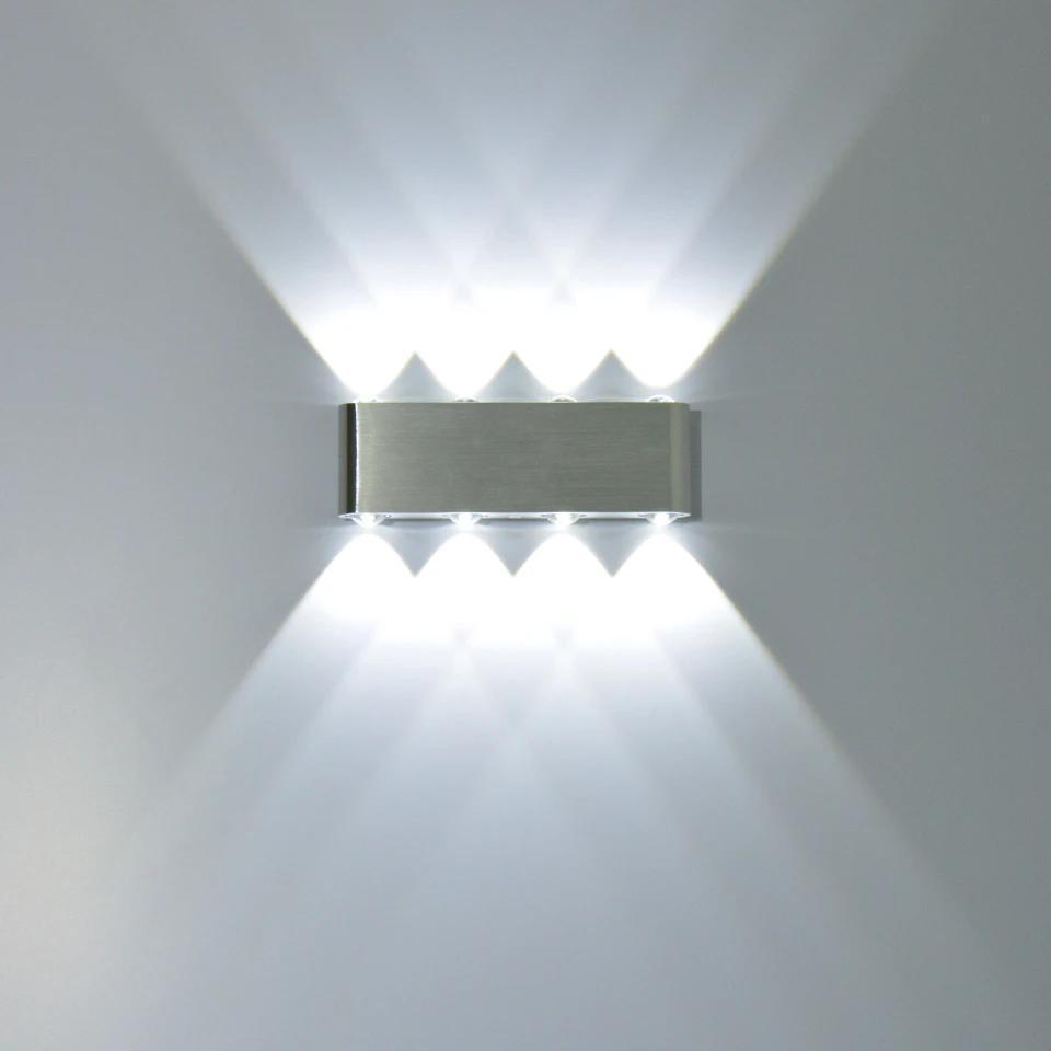 

4 Color Optional Indoor Lighting Fashion LED Wall Lamps 6W8W AC100V/220V Stainless Modern Style Wall Sconce Bedroom LED Lighting