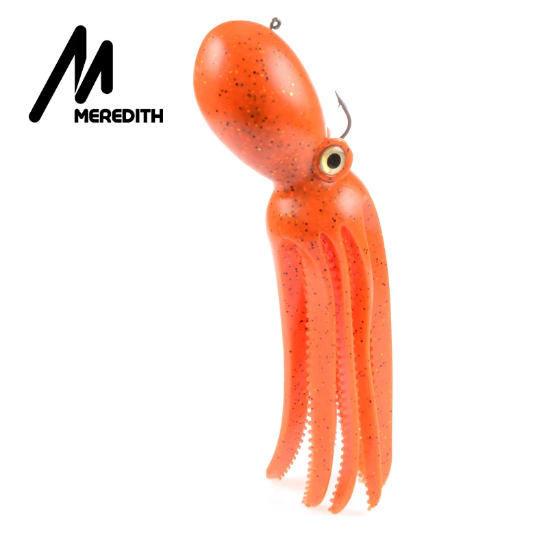 Meredith 7 шт. 3 размера искусственный Осьминог Мормышка с длинным хвостом мягкие