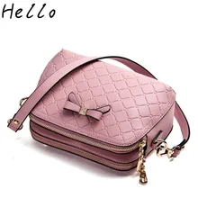 Spring Summer Women Bag 2017 NEW PU Leather Cute Bow Shell Single Shoulder Bags Women Mini Crossbody Bags for Women Pink/Gold