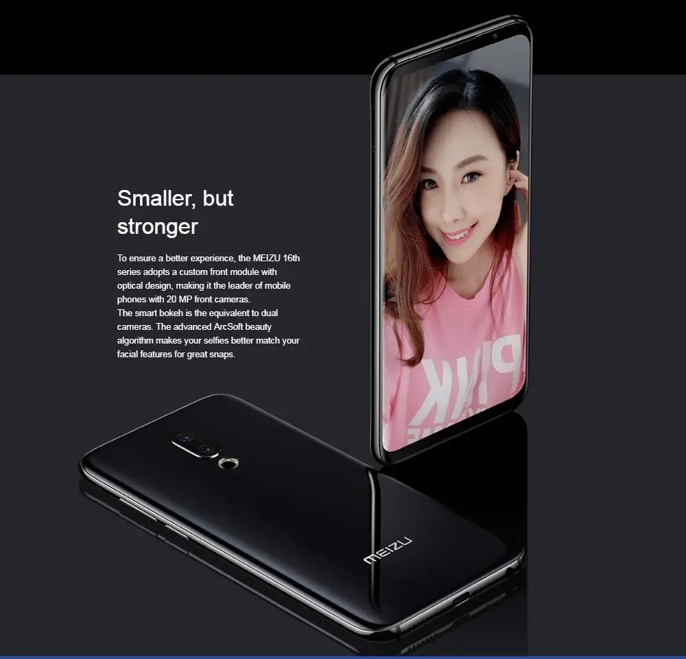 Original meizu 16th Mobile Phone 6GB 128GB Snapdragon 845 Octa Core Dual Rear 20MP+12MP Front 20MP Camera Smart Phone