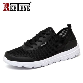 

REETENE 2019 Men Shoes Summer Sneakers Mesh Casual Men Shoes Fashion Comfortble Men Flats Tenis Feminino Zapatos Plus Size