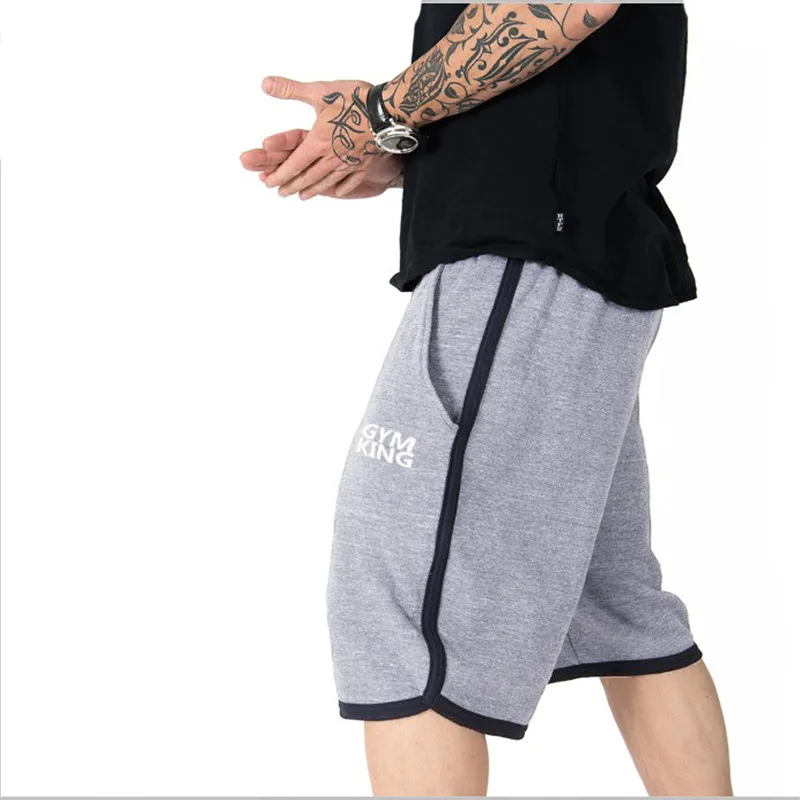 Fashion Men Sporting Beaching Shorts Trousers Bodybuilding Sweatpants Fitness Short Jogger Casual Gyms Men Red gray blac Shorts