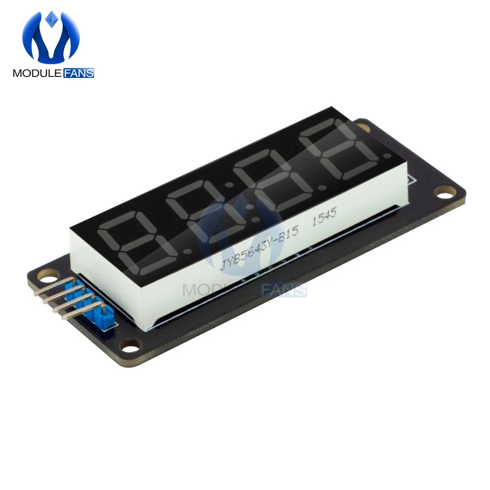 LED Digital Tube Display TM1637 4-Digit 0.56 RED Digital LED Display Tube Decimal 7 Segments Clock Double Dots Module 0.56 inch For Arduino