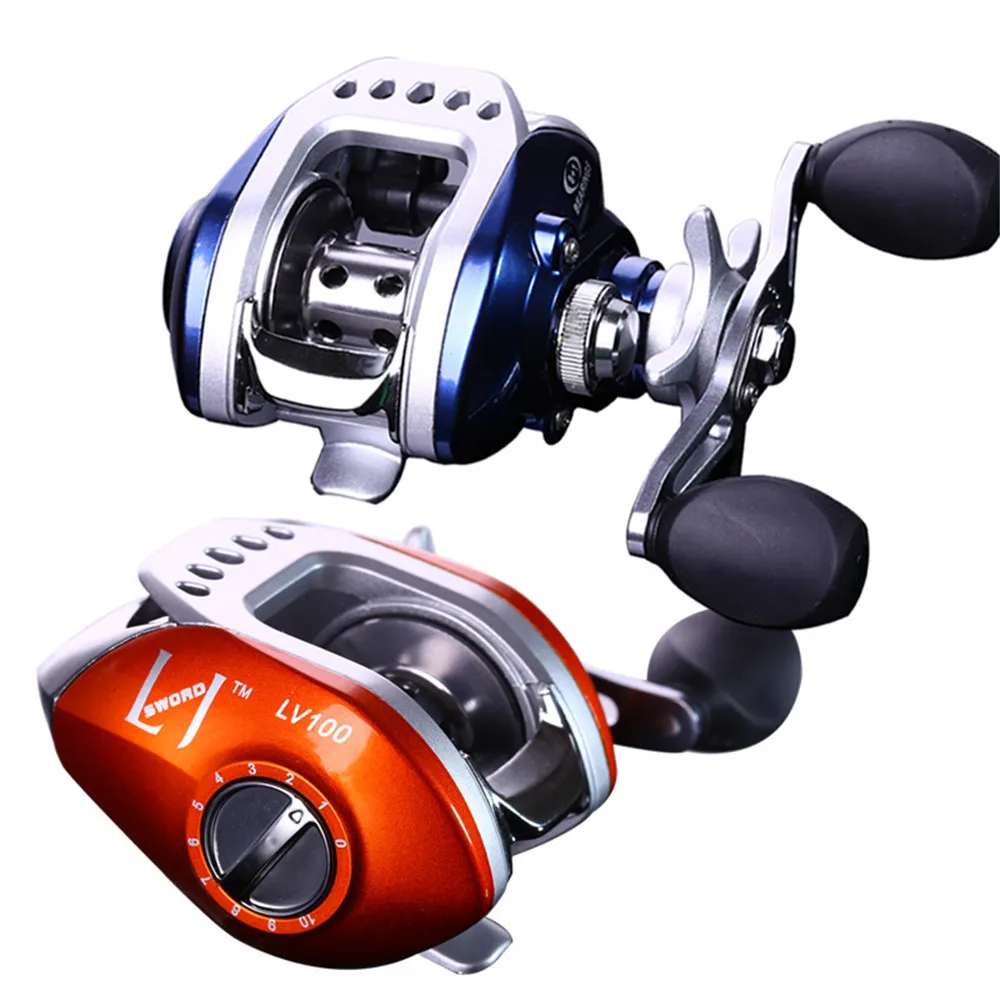 LV100 Baitcasting Reel 10+1 Ball Bearings Carp Fishing Gear Left Right
