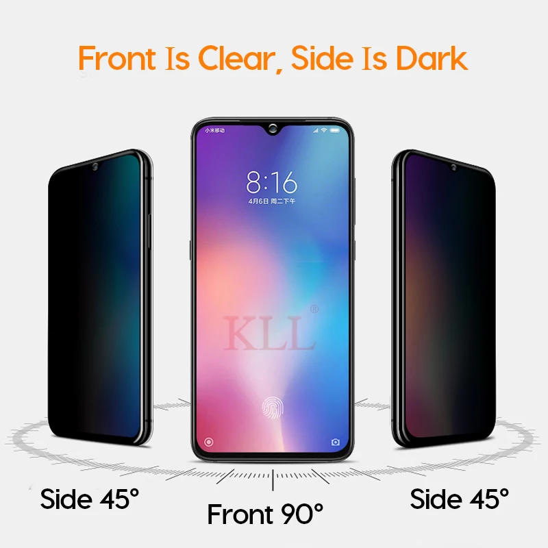 Антишпионское закаленное стекло для Xiaomi Mi 9 8 SE Lite CC9 CC9E антишпионское Защитное