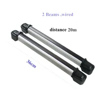 infrared transmitter receiver Wired Infrared Beam Detector 2 Beams Aluminum Alloy Fence Photoelectric Intruder Alarm Sensor