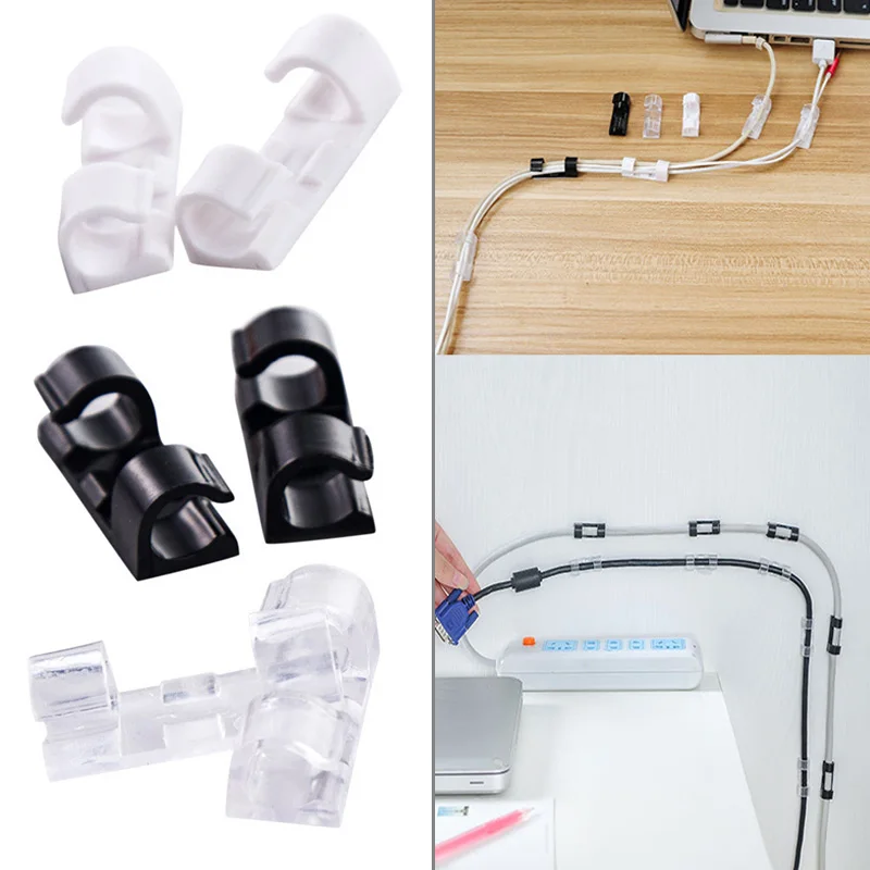 

LASPERAL Buckle Data Line Finishing Tool Wire Organizer Securing Cable Clamp Storage Clips Fixed Fit Cables Wire Storage Clips