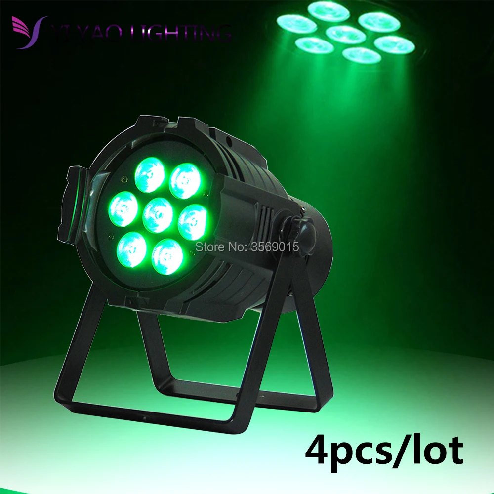 

4pcs/lot 7*12W RGBW 4IN1 Outdoor Led Par Cans Light Led 7x12 DMX Led Par Stage Lighting Effect