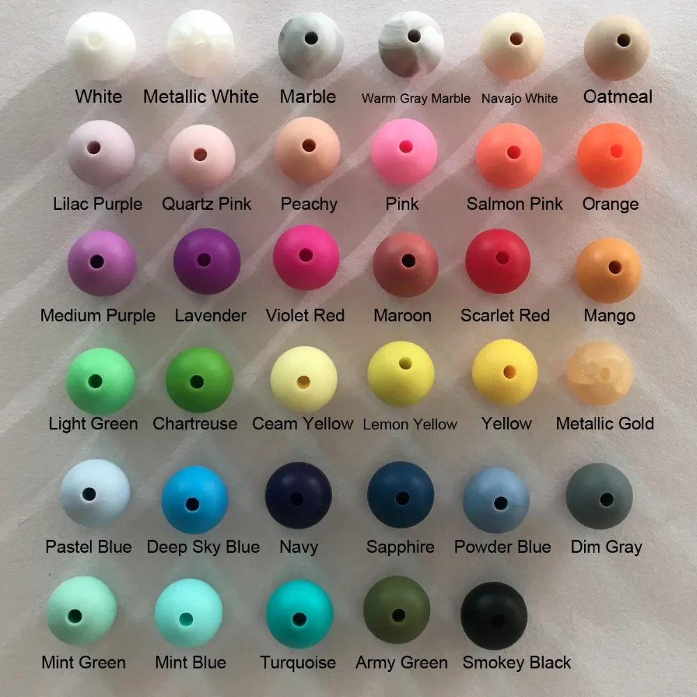 food grade silicone teething beads