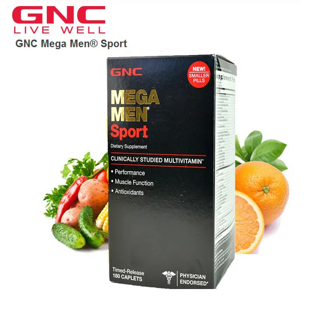 MEGA MEN Sport 180 caplets Free shipping gnc women s ultra mega active without iron 90 caplets free shipping u s a original imported