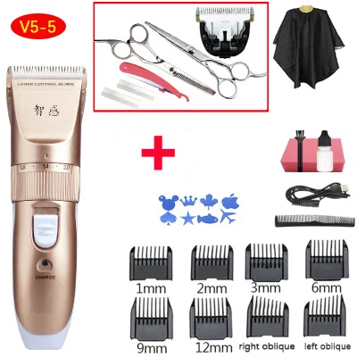 Professional Hair Cutting Machine USB Charging Electric Hair Clipper Hair Trimmer To Adult Children Use Hair Shaving - Цвет: V5-5