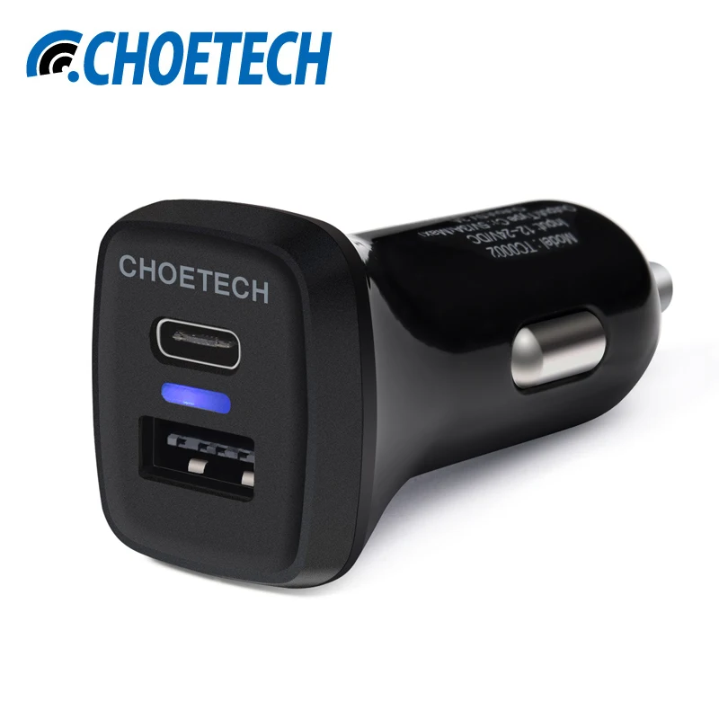 imágenes para CHOETECH 33 W Universal de Carga Rápida 3.0 Cargador de Coche Para Samsung S8 Teléfono USB 3.0 + Tipo C Puertos cargador de Coche Adaptador para el iphone 7 imágenes para CHOETECH 33 W Universal de Carga Rápida 3.0 Cargador de Coche Para Samsung S8 Teléfono USB 3.0 + Tipo C Puertos cargador de Coche Adaptador para el iphone 7