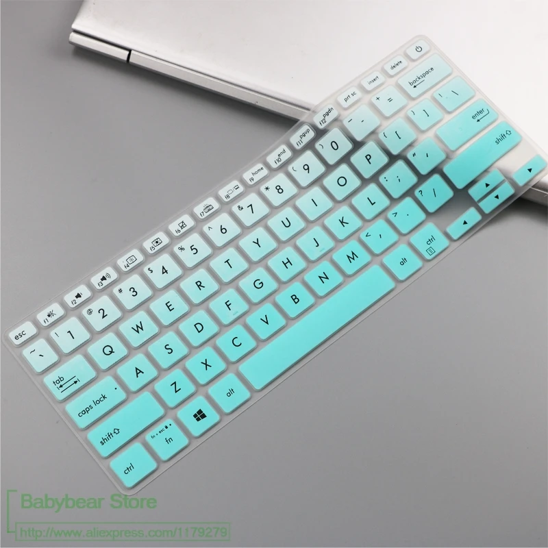 Защитная силиконовая клавиатура для ASUS VivoBook S13 S330UN s330ua S330U s330 330 adol S 13 13,3 дюймов - Цвет: fademint