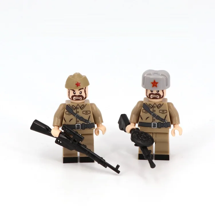 Мировая война солдат Советского Союза военное оружие playmobil аксессуары brinquedos Мини фигурки строительный блок кирпич оригинальные игрушки