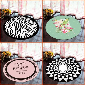 

Nordic Gray Series Round Carpets for Living Room Computer Chair Area Rug Children Cloakroom Rugs and Carpets Play Tent Floor Mat