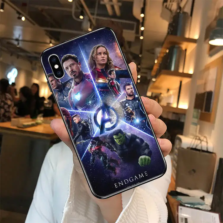 Marvel DC Comics железные человеческие Мстители Endgame Thanos Мягкий ТПУ чехол для iPhone X SE 5 5S 6 6 S Plus 7 8 Plus XR XS MAX - Цвет: TPU