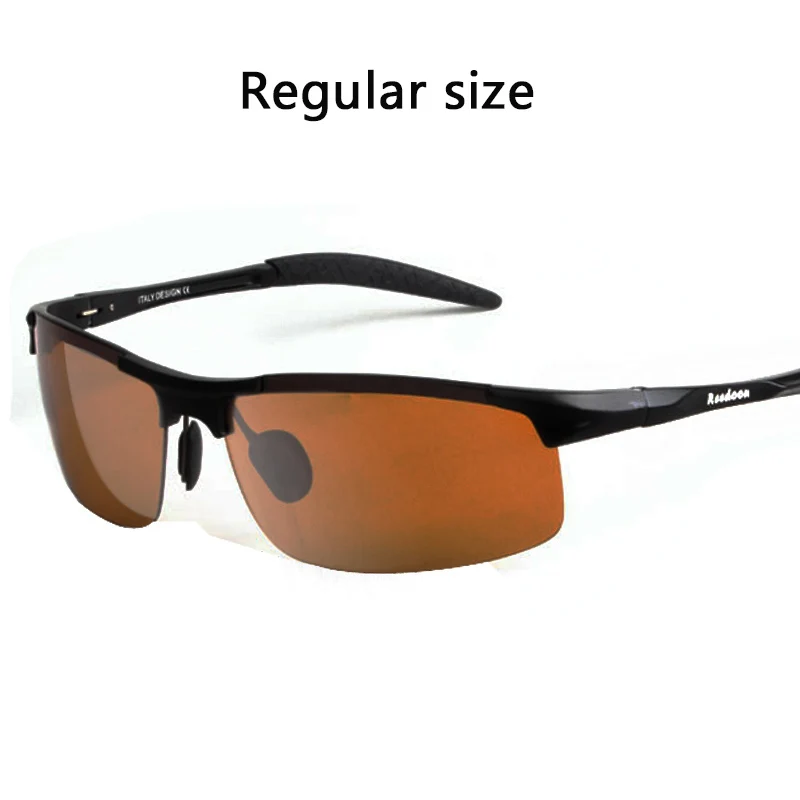 Поляризованные мужские солнцезащитные очки с алюминиево-магниевой оправой, солнцезащитные очки для вождения автомобиля, мужские спортивные очки для рыбалки, гольфа 8177 - Цвет линз: Dark yellow