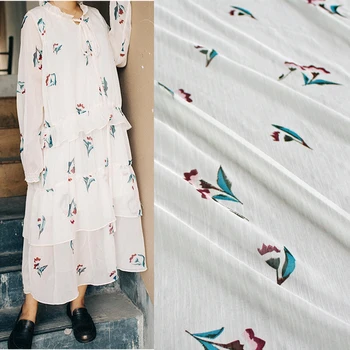 

150cm printed chiffon fabric meter perspective scarf dress polyester fabric material wholesale cloth chinese fabrics