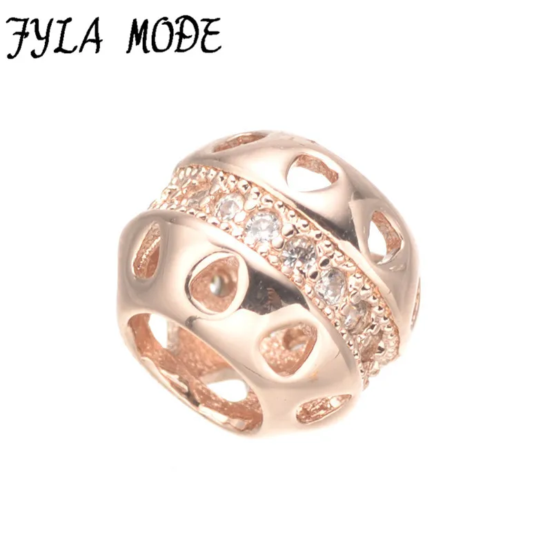 Fyla Mode подходит для оригинальных браслетов и Diy тумблые сердца ажурные Подвески