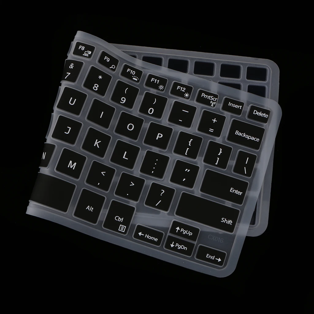 English Silicone Keyboard Skin Cover for Dell XPS13 9350/9360 Black