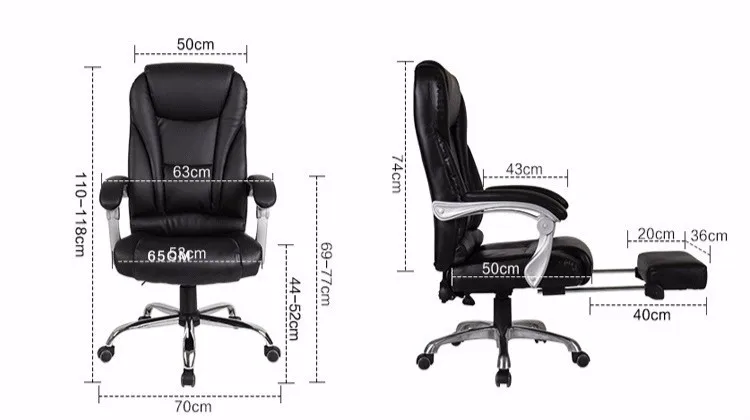 New Arrival Simple Fashion Computer Home Office Chair Ergonomic Leisure Lying Chair Strong Aluminum Alloy Boss Swivel Chair -