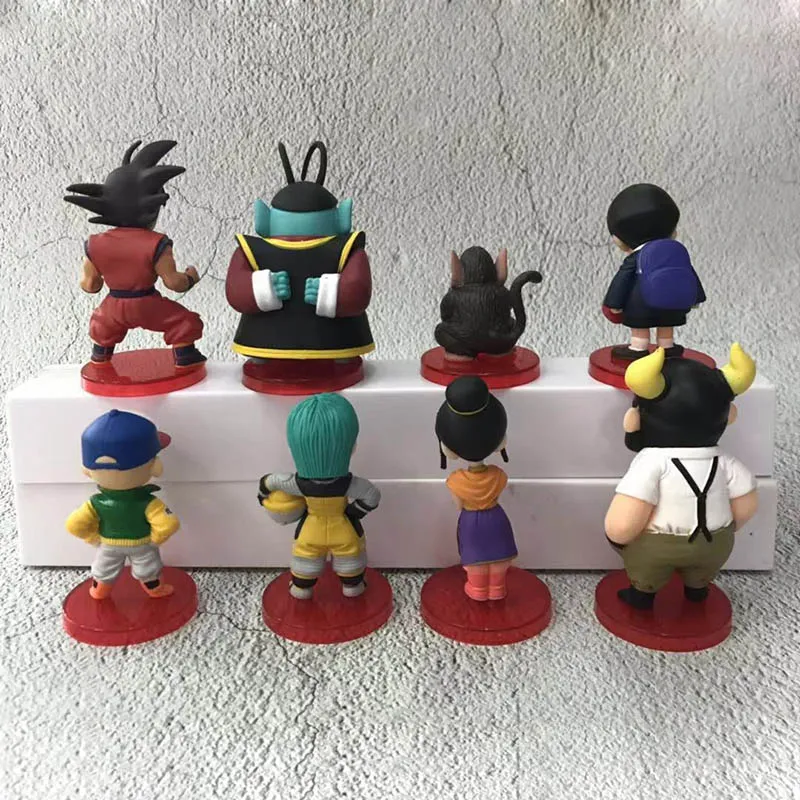 Dragon Ball 8 шт./компл. Son Goku Bulma Mini Chichi Gyumao North Kaio ПВХ фигурка модель игрушка; подарок