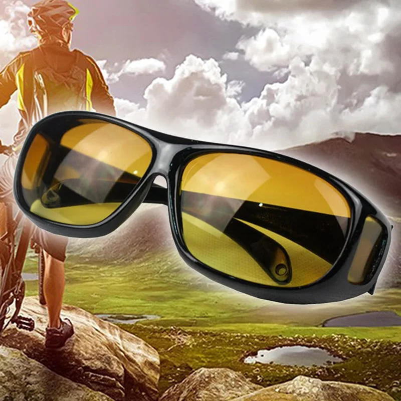 Очки для вождения автомобиля, очки с УФ-защитой для мужчин и женщин, солнцезащитные очки, HD желтые линзы, солнцезащитные очки, ночное видение