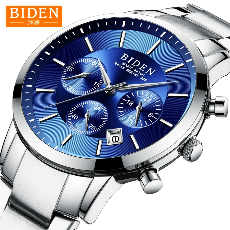 

2018 Watches Men BIDEN Fashion Sport Quartz Date Clock Mens Watches Top Brand Luxury Business Waterproof Watch Relogio Masculino